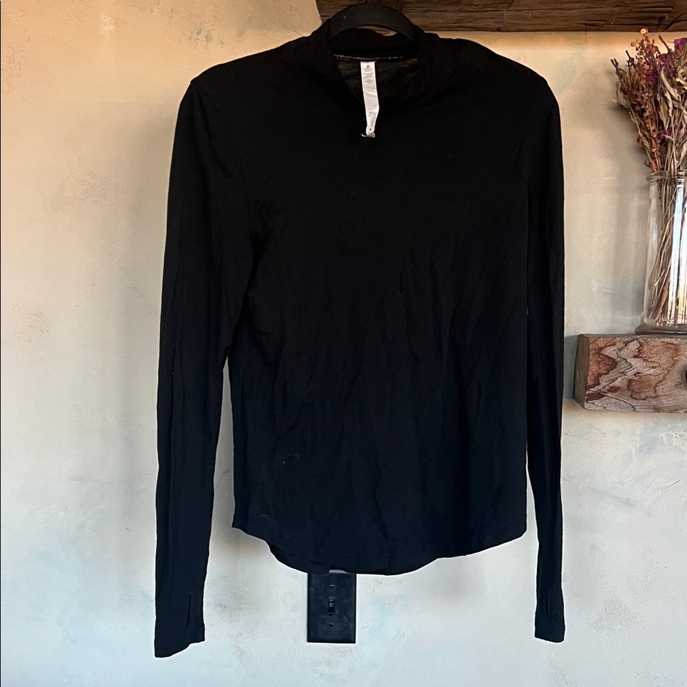 Lululemon Athletica Black Merino Wool Top